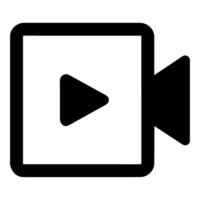 video icon in trendy flat style, vector icon