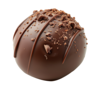 AI generated Chocolate truffle isolated on transparent background png