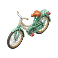 ai generado bicicleta 3d icono aislado en transparente antecedentes png