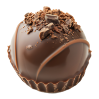 AI generated Chocolate truffle isolated on transparent background png