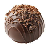 AI generated Chocolate truffle isolated on transparent background png