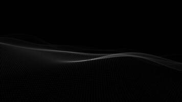 Stylish dark minimalist motion background with a digital fractal light wave gently rippling towards the camera. This elegant abstract technology background is full HD and a seamless loop. video