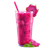 AI generated Dragon fruit juice isolated on transparent background png