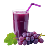 AI generated Grape juice in a glass isolated on transparent background png