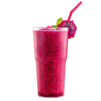 AI generated Dragon fruit juice isolated on transparent background png