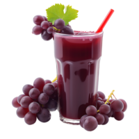 AI generated Grape juice in a glass isolated on transparent background png