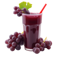 AI generated Grape juice in a glass isolated on transparent background png