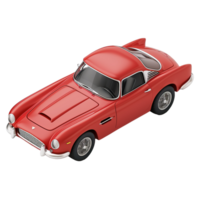 AI generated Retro car 3d icon isolated on transparent background png