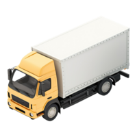 ai generiert LKW 3d Symbol isoliert auf ein transparent Hintergrund png