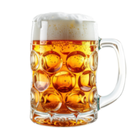AI generated Mug of beer with foam isolated on transparent background png
