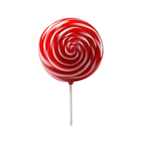 AI generated Red lollipop isolated on transparent  background png