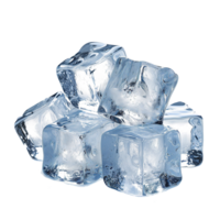 AI generated Ice cubes isolated on transparent background png