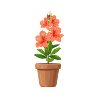 AI generated Illustration of azalea flowers isolated on transparent background png