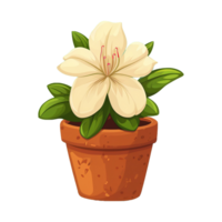 AI generated Illustration of azalea flowers isolated on transparent background png