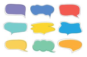 Set of callout, speech bubbles, chats, elements icons, vector illustration.