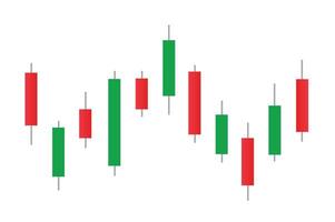 Stock market bar graph, candlestick chart, finance trade data, vector illustration.