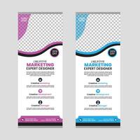 Roll up Banner Template vector