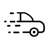 vector plano icono logo coche entrega empresa aislado en blanco antecedentes