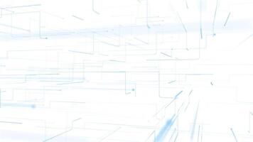 resumen tecnología 3d circuito tablero estilizado antecedentes con rápido Moviente nodos transmisión digital datos. esta moderno tecnología movimiento antecedentes es un sin costura bucle. video