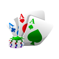 kasino ikon. illustration Färg poker kort och pommes frites spel. png
