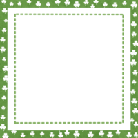 illustrazione, santo patrick vacanza. verde trifoglio trifoglio Irlanda tradizione. telaio confine png