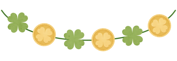 st. patricks dag flaggväv, krans, illustration png