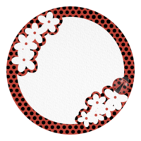 ladybug theme label, tags, notes, memo png