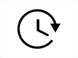 Clock icon . Collection of vector symbol on white background. Vector illustration.