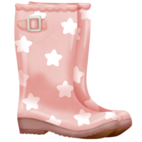 un par de rosado caucho botas png