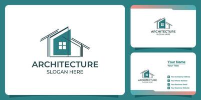 buildings real estate logos and business cards vector