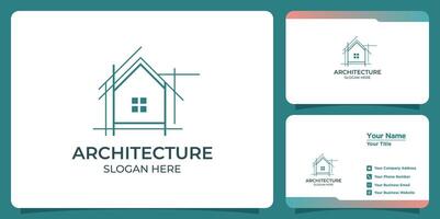 buildings real estate logos and business cards vector