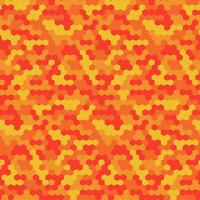Orange seamless pattern vector hexagons of geometric shapes.