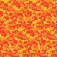 Orange seamless pattern vector hexagons of geometric shapes.