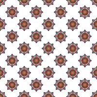 Seamless pattern colorful mandala on white background vector