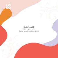 Abstract cover vector social media post square template design