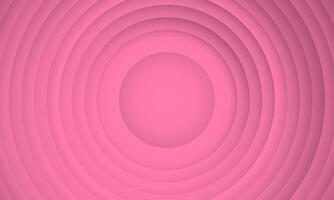 Abstract circle layers texture on pink background with shadow. vector