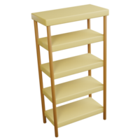 3D Illustration of Book Rack png