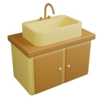 3D Illustration of Bathroom Cabinet png