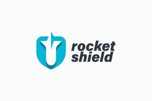 Rocket shuttle space launch vector logo concept design