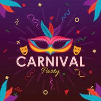 Carnival party celebration background vector illustration