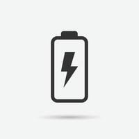 Battery charging icon. Battery with a lightning sign. Vector illustration