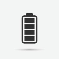 Battery vector icon on white background
