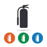 Fire extinguisher vector icon template