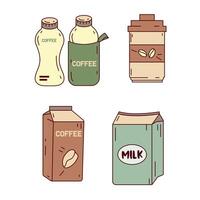 coffee shop set element collections vector