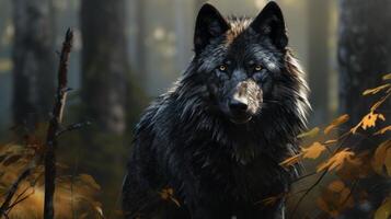 AI generated Timberwolf's Gaze - Majesty of the Wild photo