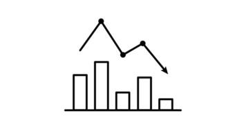 Simple animation of financial data analysis icons, suitable for business and financial presentation videos. video