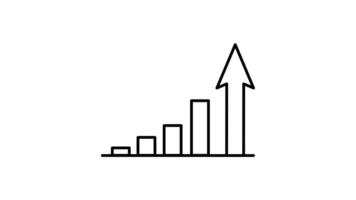 Simple animation of financial data analysis icons, suitable for business and financial presentation videos. video