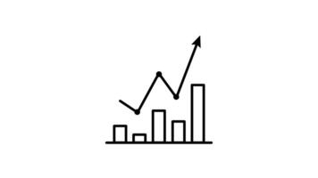 Facile animation de financier Les données une analyse Icônes, adapté pour affaires et financier présentation vidéos. video