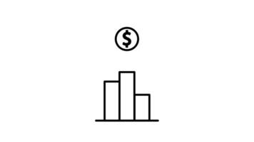 Simple animation of financial data analysis icons, suitable for business and financial presentation videos. video