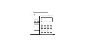Simple animation of financial data analysis icons, suitable for business and financial presentation videos. video